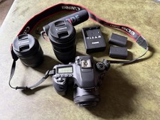 Canon EOS 80D Three Lens Two Batteries Rode Mic Great Condition