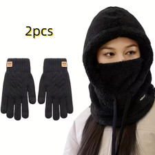 Unisex Winter Balaclava Hat with Mask  Neck Warmer Windproof Cold Weather