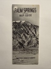 1956 Palm Springs California Vintage Fold Out Map Chamber Of Commerce
