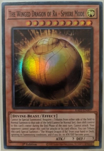 YuGiOh The Winged Dragon of Ra - Sphere Mode Super Rare RA01-EN007 1st Edition