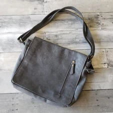 I Medici Firenze Genuine Leather Ash Blue Messenger Bag Crossbody Made In Italy