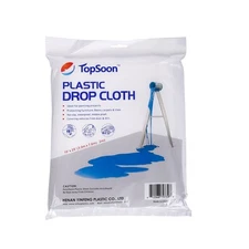 Clear Plastic Sheeting Drop Cloths for Painting,10x25ft Durable Water&Dust-Pr...