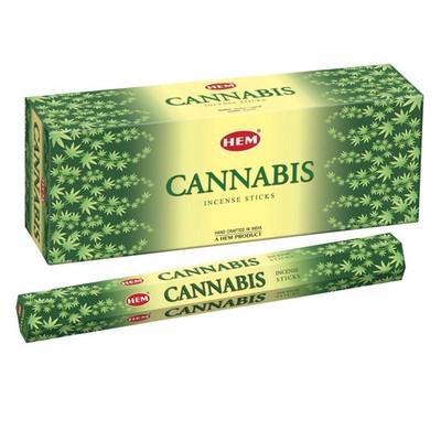 Hem Cannabis Incense Sticks (120 Sticks, 6 Boxes Inside) - 9 Inches Long