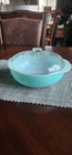 Vintage Pyrex 024, 2 Quart Casserole Dish W/lid, Robbins Egg Blue, Clear  Lid