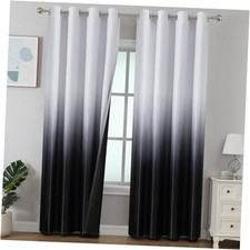 Blackout Curtains for Bedroom, 52"W x 84"L Pack of 2 Black and Greyish White