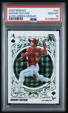 2022 Panini Mosaic Aces Shohei Ohtani #A-2 Green Mosaic Prizm PSA 10 Gem Mint