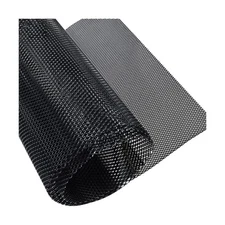 Universal Car Grill Mesh 40" x 13", Black-Painted Aluminum Alloy Automotive G...