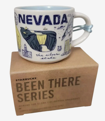 Starbucks Been There Series 2 oz NEVADA Mini Mug Ornament Espresso Demi Cup NEW!
