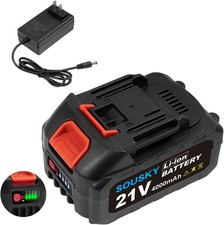 Mini Chainsaw Battery, 21V 4.0 Ah Lithium Battery with Electric 4000mAh