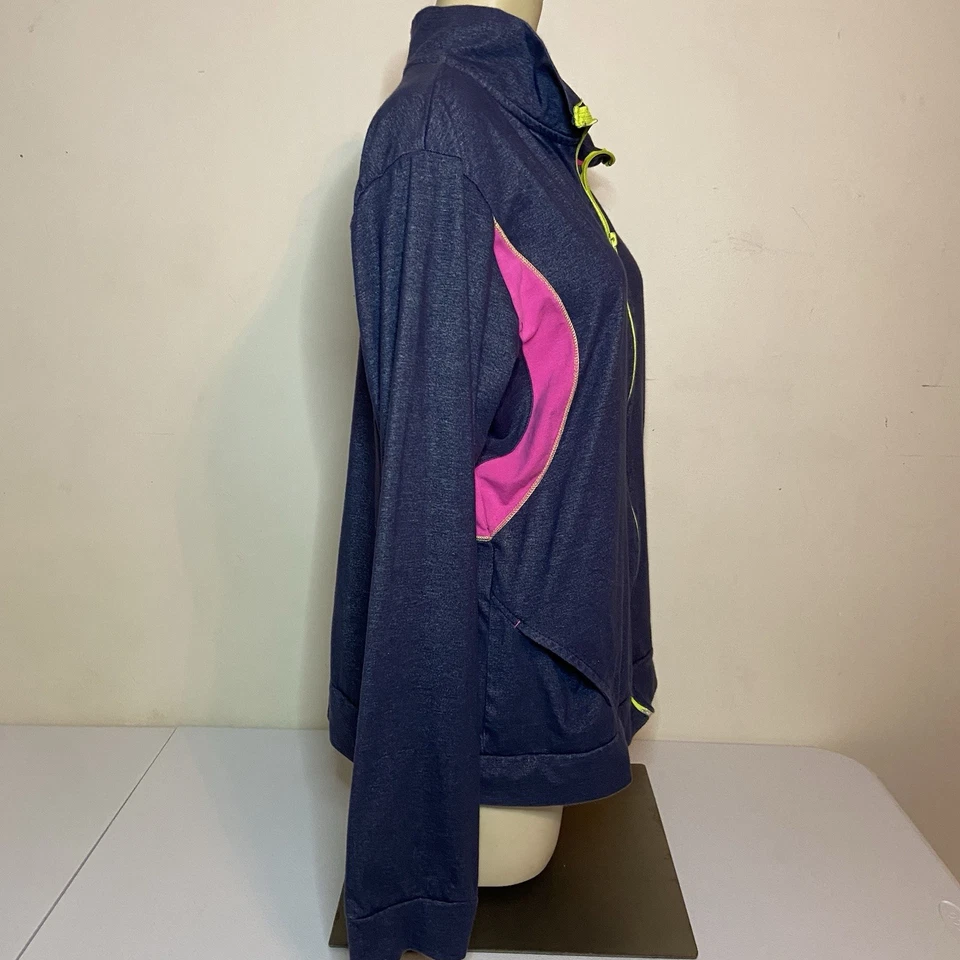 Chaqueta BCG Mujer Atlética Gris Cremallera Frontal Manga Larga Bolsillos Ajustados Talla XL Foto 3 de 4