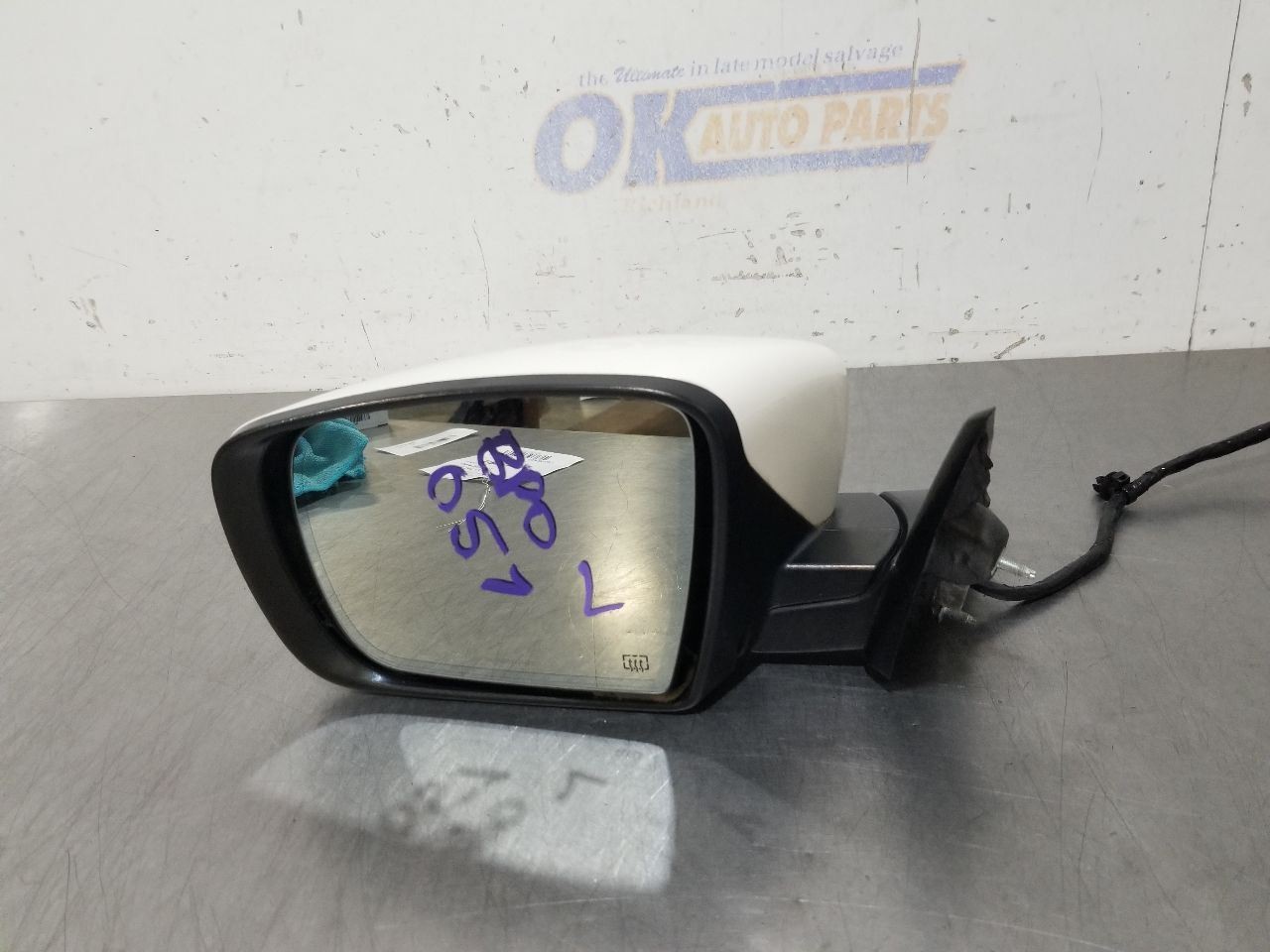 14 2014 MASERATI GHIBLI SQ4 EXTERIOR SIDE VIEW MIRROR WHITE LEFT DRIVER