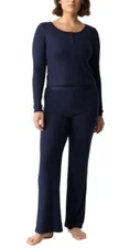 GAP BODY Women's 2-PC Rib Pajama Set Size Large Navy Uniform