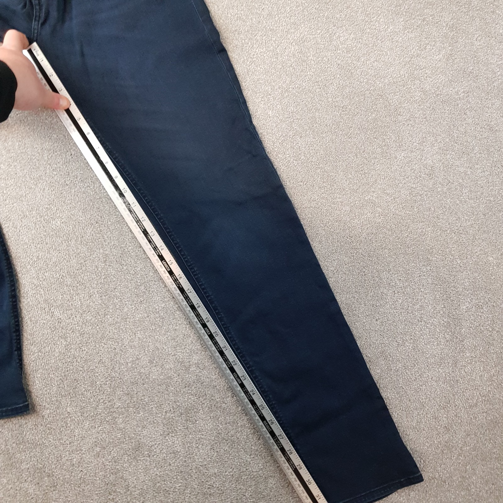 Hugo Boss Mens Jeans 33x32 Blue Delaware Slim Stretch Indigo Denim Zip W33 L32 thumbnail 9