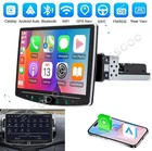 Single 1 DIN Rotatable 10.1" Android 15.0 Touch Screen Car Stereo Radio GPS Wifi