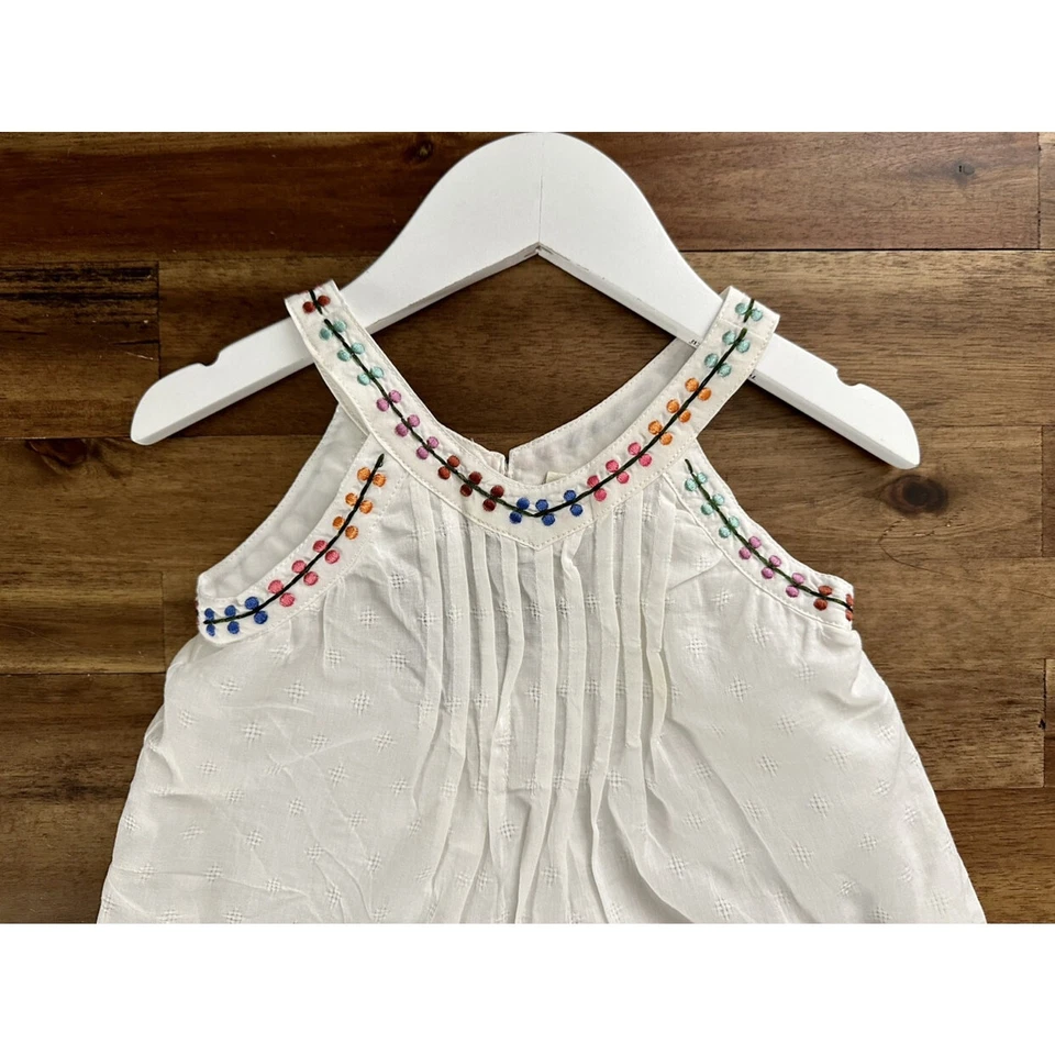 Vestido bordado branco novo com etiquetas Matilda Jane Brilliant Daydream Dreamy Day 18/24M - Imagem 3 de 4