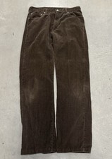 VINTAGE LEVI'S 505 Men's 36x34 Brown Regular Fit Straight Leg Corduroy Pants