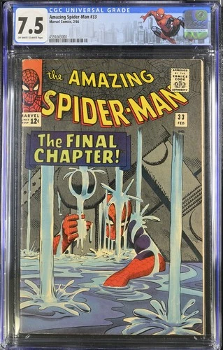 Amazing Spider-Man #33 (CGC 7.5) Classic Steve Ditko Cover! 1966 - Custom Label