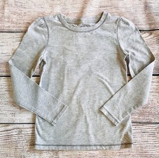 Gap Kids Gray Heathered Long Sleeve T-shirt Girls S 6 7