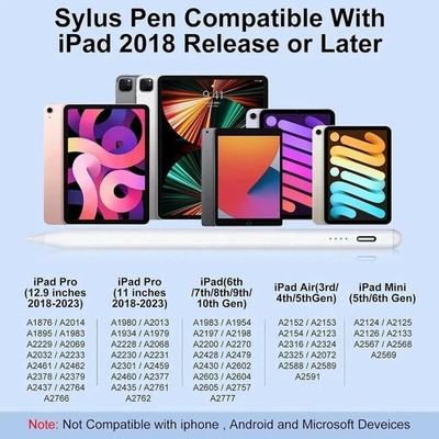 Stylus Pen for iPad 2018-2025, Apple Pencil for iPad 11th A16/10/9