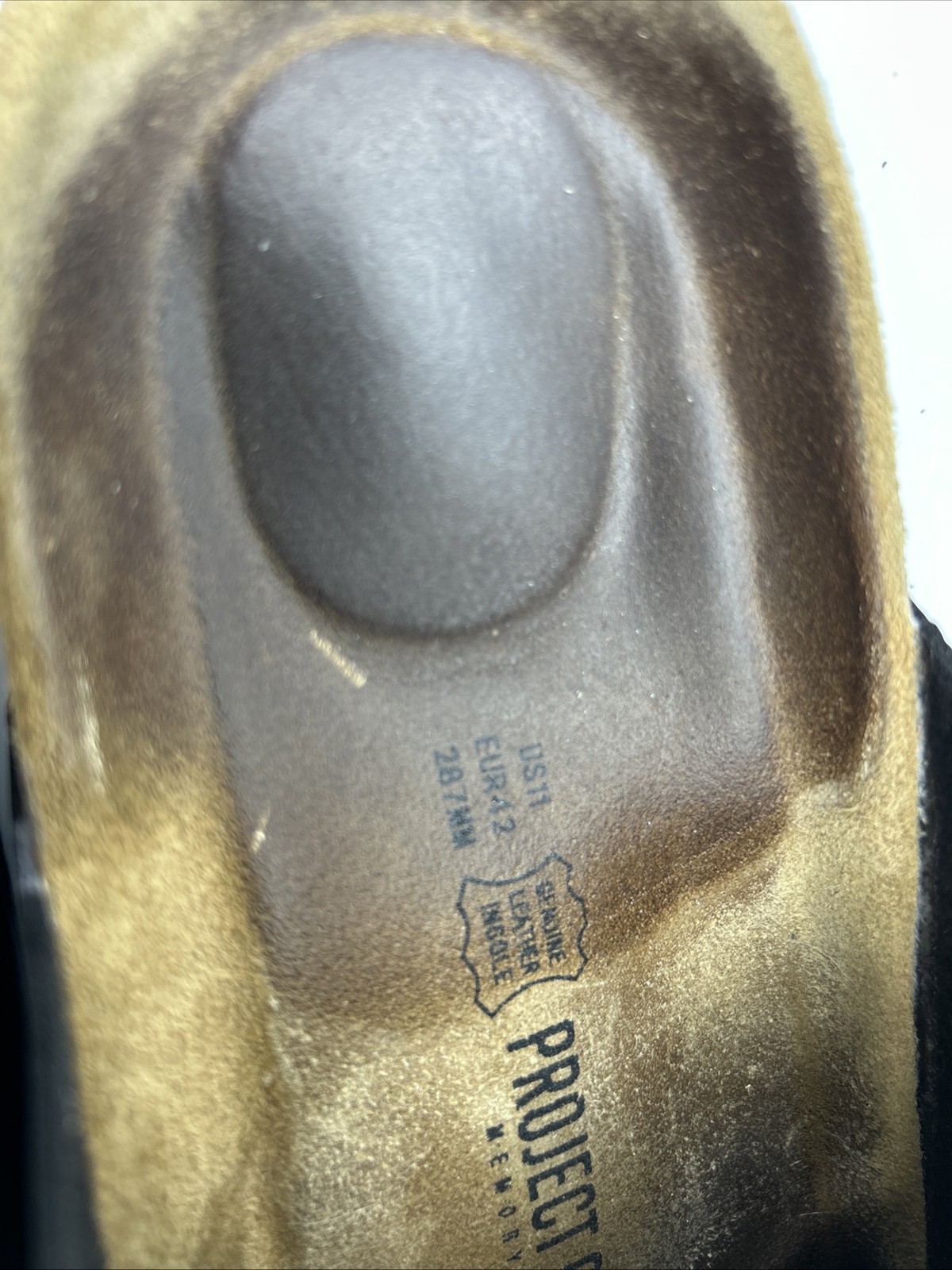 PROJECT CLOUD Memory Foam Black Leather Clogs Siz… - image 5