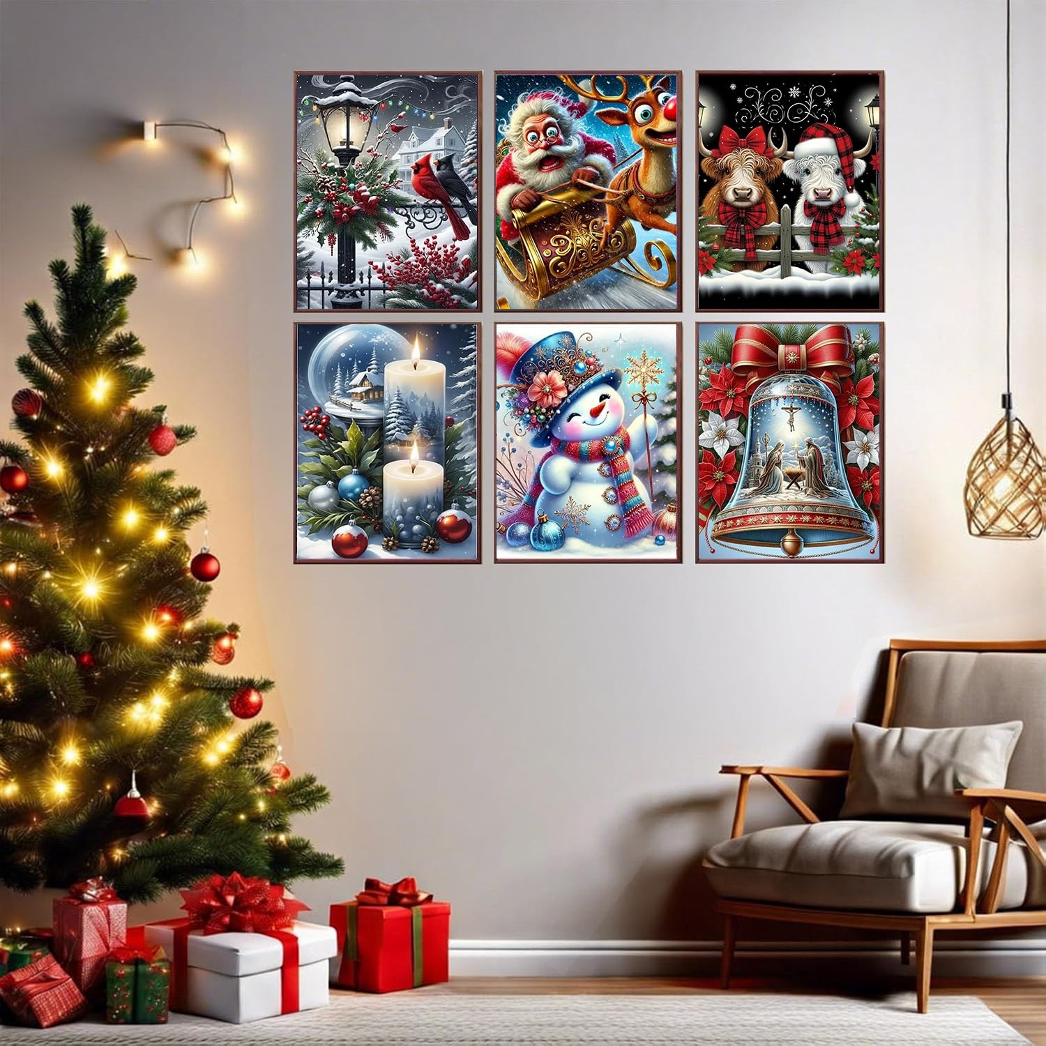 Christmas Diamond Art Kits for Adults - Cardinal Birds Diamond Painting Kits for