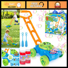 Bubble Lawn Mower for Toddlers 1-3, Kids Bubble Machine, Outdoor Push Toy, Summe