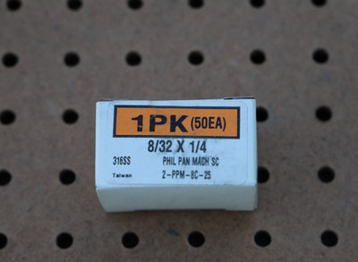 PHILIPS PAN HEAD MACHINE SCREW  8/32'' x 1/4'' 2-PPM-8C-25  1PK (50EA)