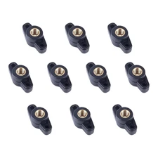 10PCS 1/4" Wing Knobs through Hole T Knobs Hand Screw Nut T-Plastic Handle Nut,T