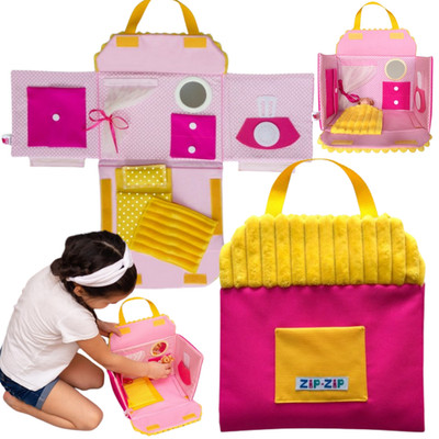 PUPPENHAUS-LERNSPIEL TRAGBARE TASCHE WEICHES MATERIAL ROTER KAFER