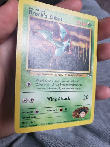 Pokemon TCG Brocks Zubat 24/132 Gym Heroes LP