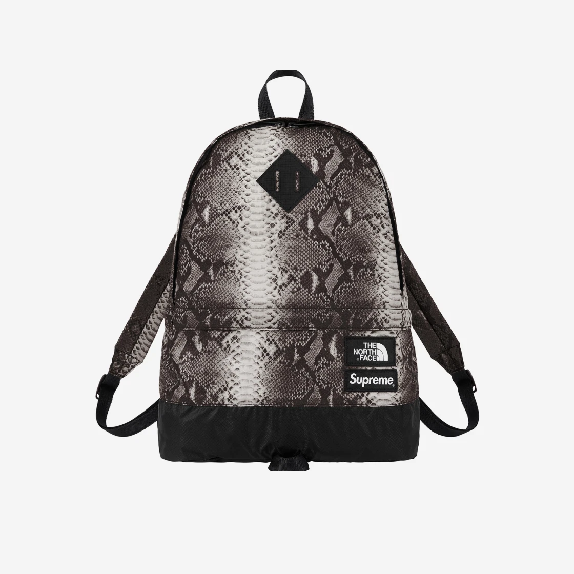 Sac de jour léger Supreme x The North Face peau de serpent noir   18SS NF0A3KVJ8WY