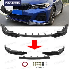 For 2019-2022 BMW G20 3 Series 330i M340i Carbon Fiber Style M Front Bumper Lip