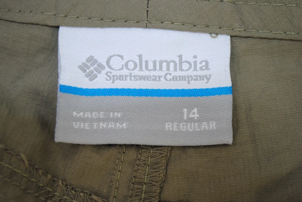 Columbia PFG  Pants Womens Size14 Omni Shade Zip Pocket Hiking Tan 32" Inseam - Image 3 of 3