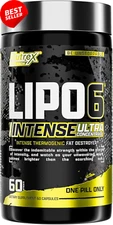 Lipo6 Black Intense Thermogenic Belly Fat Burner for Men & Women | 60 Pills