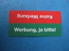 JU 21-145 Inlay Sign, Advertising, Yes Please and No Advertising