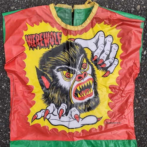RARE 1978 Ben Cooper Hairy Scary Werewolf Halloween Costume-Rooted Hair Mask-Box - Picture 5 of 16