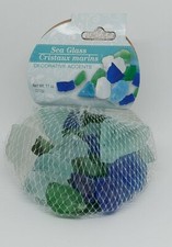 Sea Glass Blue, Green, White, Decorative Accents, 11 oz. Beach decoraci n new