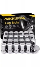 MIKKUPPA M14x1.5 Lug Nuts - One-Piece Chrome OEM Factory Style Large Acorn Seat