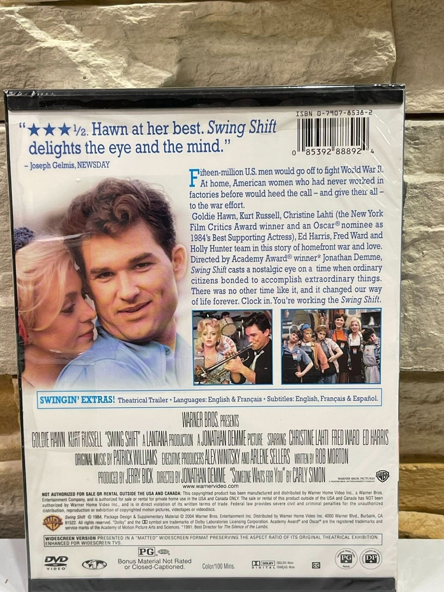 SWING SHIFT 1984 GOLDIE HAWN KURT RUSSELL WIDESCREEN PG COLOR NEW
