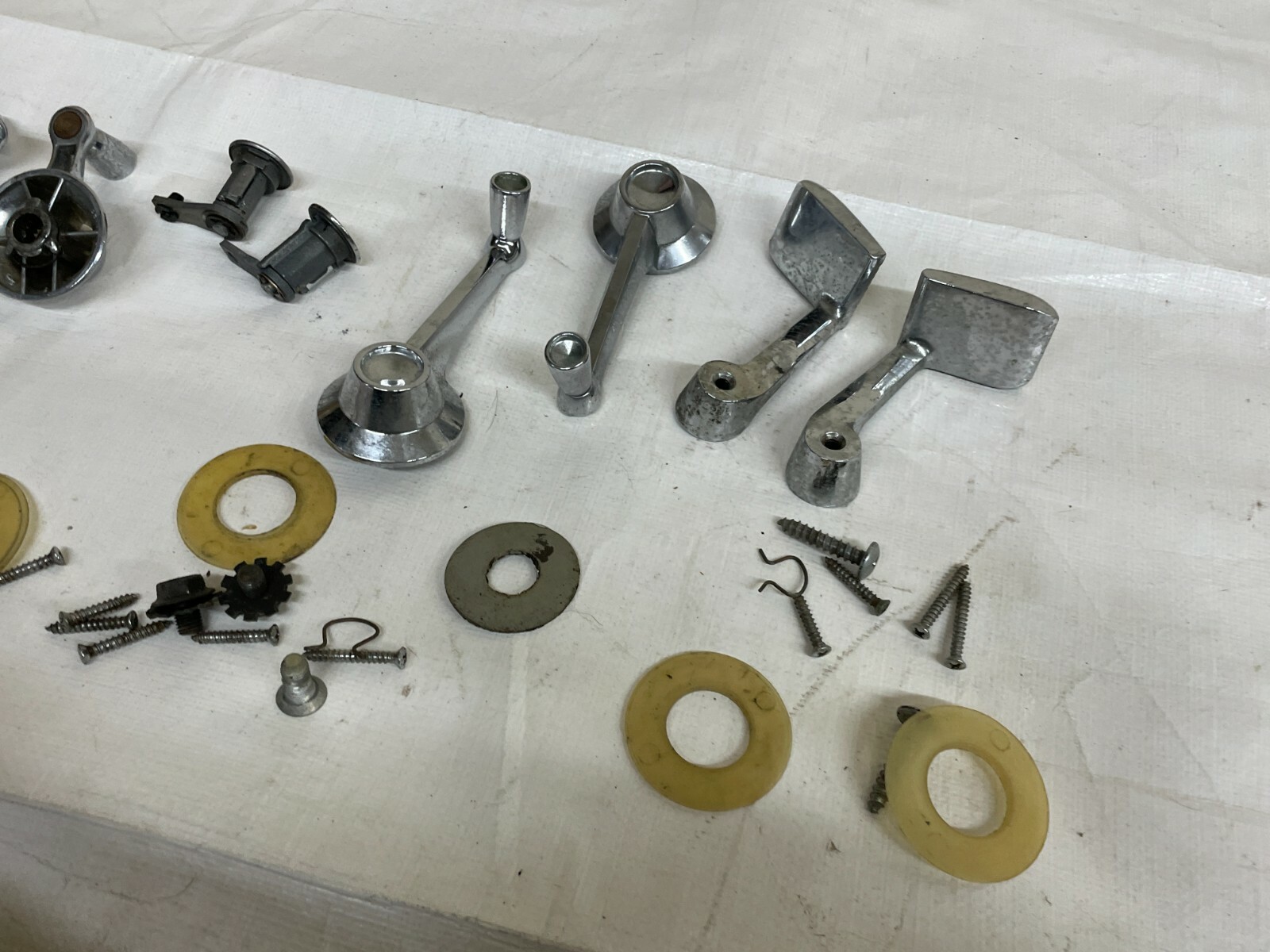 1963 1964 Galaxie Door Handle Interior Release Window Crank Vent Chrome