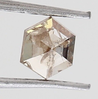 0.26ctw Brown Hexagon Form Diamant Stufe Schliff Loser Diamant 5.5mm