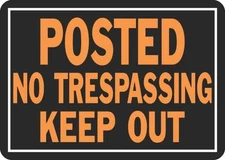 NEW LOT (12) HY-KO 813  ALUMINUM POSTED NO TRESPASSING KEEP OUT SIGNS 8400665