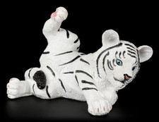 Figur Weiße Tigerbaby-Spielend auf dem Boden-Niedliches Tiegerjunge Kätzchen