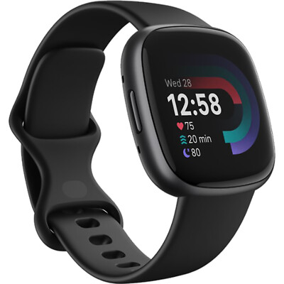 【中古】Fitbit versa  ブラック Fitbit Versa 4 Black / Graphite Bluetooth Smartwatch NEW | eBay