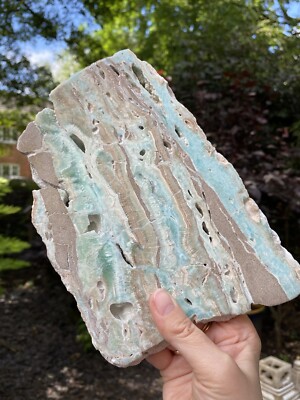 Blue Aragonite Slice Slab Druzy : Hope : Compassion : Empathy AAA+ 888g 8a