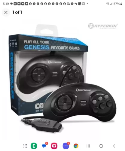 Hyperkin Sega Genesis GN6 Wired Controller for RetroN 3 & Sega Genesis