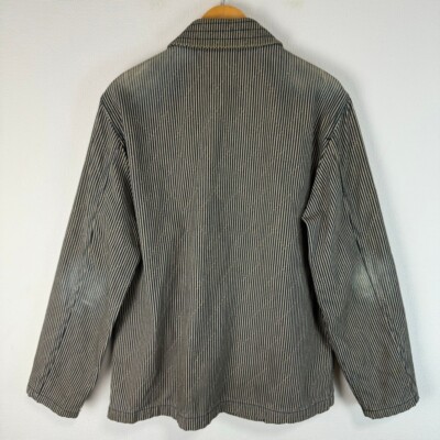 90s unknown Utility Hickory Jacket Denim Work Jacket Striped 90s unknown Utility Hickory Jacket Denim Work Jacket Striped