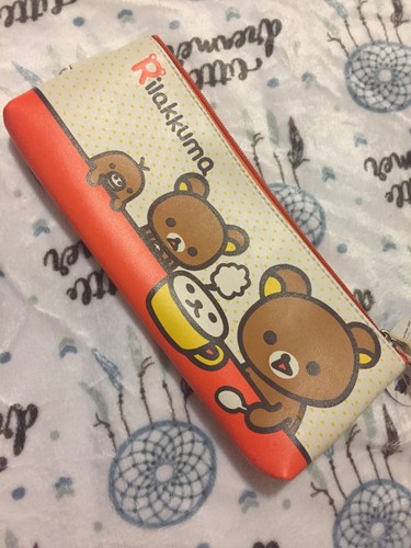 Rilakkuma Bear Pencil Case,orange Or Blue,school, Cosmetic, New,random Color - Picture 5 of 12