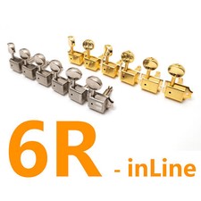 6R Vintage Guitar Tuning Pegs 6 inLine Guitar Tuners Machine Heads for Fender