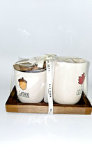 Rae Dunn Cozy Creamer  Gather Sugar Set Fall Gather Cozy w/ Wooden Tray NIB